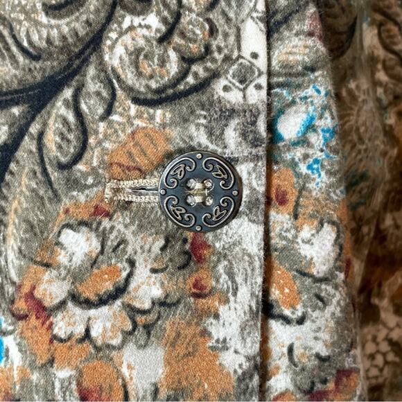 Chicos Art to Wear Blazer Jacket Floral Chico 2 or Large - Picture 5 of 5